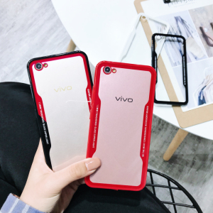vivox9手机壳x9s保护套叉九l透明全包边防摔男女潮款带防尘塞时尚红色
