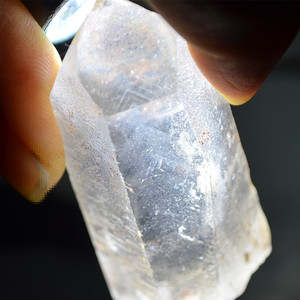 天然千层山白水晶柱原石摆件 杜氏水晶