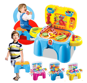 雄城正品过家家厨具洗衣机工具医具多功能游戏椅便携收纳儿童玩具