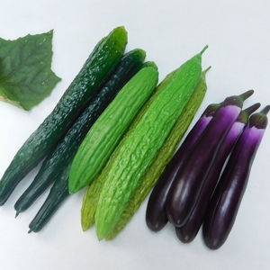 仿真茄子假水果蔬菜模型摆件pu胶苦瓜丝瓜红薯萝卜芹菜青黄瓜玩具