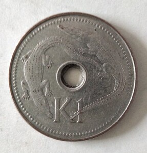 巴布亚新几内亚硬币   2002年1基那   编号5--3--5