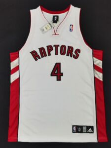 adidas正品克里斯波什bosh博士猛龙白色主场元年au刺绣球员版球衣