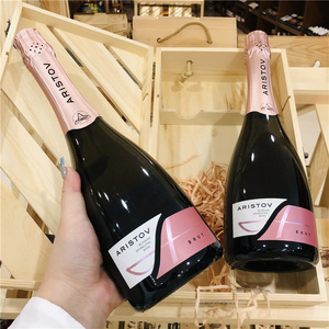 包邮俄罗斯进口库班塔曼半岛起泡酒伴手礼少女葡萄酒粉红香槟酒