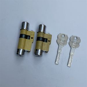 c级保得安11型通用型锁芯盼盼门 美心门异形双叶片纯铜全铜锁芯