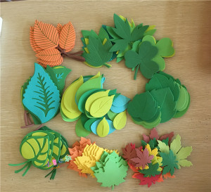 小学幼儿园树叶小草教室装饰品环境布置叶子贴画黑板报主题墙素材