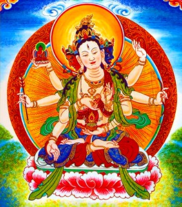 装饰定制画像大悲佛顶尊胜佛母佛像顶髻尊胜佛母唐卡挂像相纸塑封