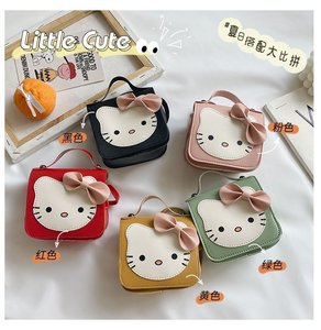 儿童包包2023新款潮韩版卡通小猫公主手提包可爱宝宝单肩斜挎包