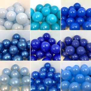 蓝色系主题气球组合马卡龙克莱茵蓝色生日商场幼儿园毕业装饰布置