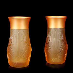 台湾古法琉璃供佛花瓶家用观音佛前供花瓶佛堂寺院纯铜客厅插花瓶
