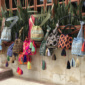 冲钻哥伦比亚进口Wayuu手工包编织流苏复古包女包宋智孝同款包邮
