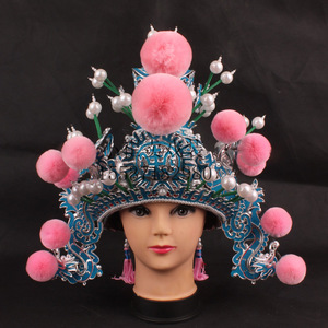 戏曲戏剧头饰周瑜小王盔紫金冠武将头盔太子盔头戏帽小崔卖戏装220