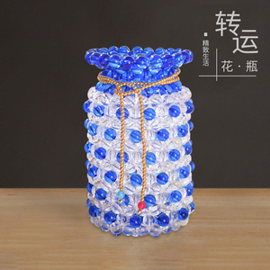 手工diy串珠花瓶编织制作转运青花瓷散珠穿珠子工艺装饰品材料包