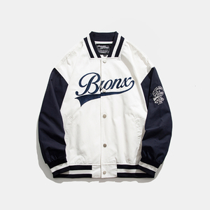 dope fish 潮牌复古字母刺绣棒球服男宽松休闲情侣国潮学院风外套
