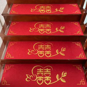 一次性结婚红地毯防护地垫免胶静电自粘防滑吸水隔污楼梯垫简约