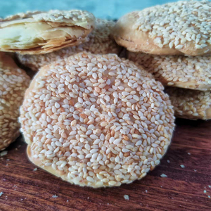 香酥烧饼袋装一整箱 河北保定涿州特产 北京薄脆芝麻酥烧饼办公零