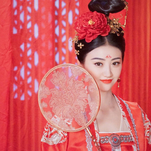大唐荣耀景甜同款古装新娘婚服唐朝襦裙皇后服红色婚服喜服演出服