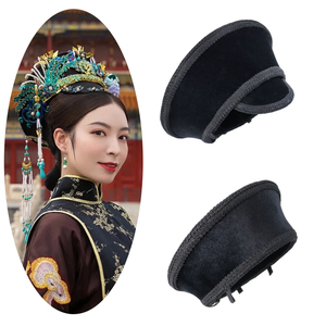 古装清宫钿子椭圆素帽清朝素胎素胚旗装故宫摄影搭配头饰亲子帽子