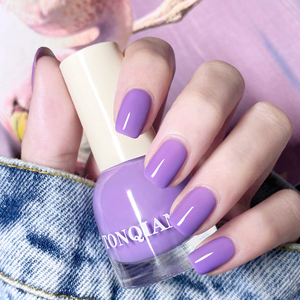 免烤微胶不可剥纯色淡紫色指甲油女持久网红流行显白快干防水美甲
