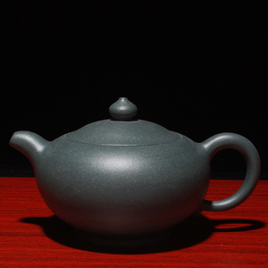 宜兴小品紫砂壶 文革一厂 纯全手工天青绿泥玉乳西施壶