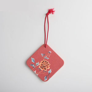 苏州博物馆清代刺绣图案创意香片挂件精美书签车挂居家挂饰文创.