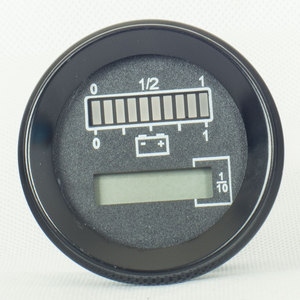 圆形电量表（N档）兼容CURTIS803仪表 12-80V电动车电量表/小时计