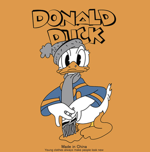 唐老鸭短袖t恤男女宽松韩版ins潮流学生原宿bf慵懒风百搭怪味t桖