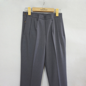 夏装薄款老式旁开口侧边纽扣中老年女裤高腰直筒宽松大码妈妈裤子