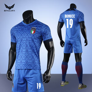 2122赛季意大利主场足球衣19号博努奇足球服套装比赛训练队服定制