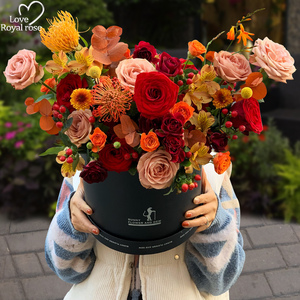 flowerplus花加蜜桃欢心锦瑟母亲节主题花束抱抱桶节日鲜花1人付款