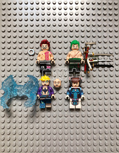 【限量】乐高 第三方人仔 poke 海贼王 卡二/索隆/马尔科/艾尼路