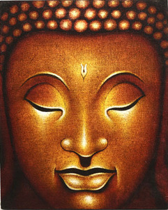 手绘油画装饰画菩萨佛头佛像唐卡密宗挂像招财富贵明心见性fz079