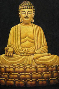 手绘油画装饰画画芯菩萨佛头佛像唐卡密宗挂像招财富贵放下fz115