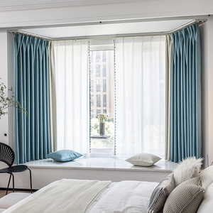 飘窗窗帘拐角窗轨道