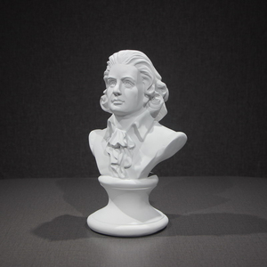 北欧人像雕塑摆件莫扎特头像装饰道具书房玄关树脂人物石膏像摆设