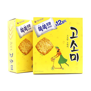 韩国进口零食品 好丽友高笑美芝麻薄脆饼干粗粮酥性饼干 216g