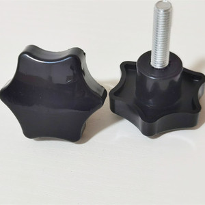 六角梅花形调节螺丝 塑料旋钮 国标铁螺丝镀锌螺杆外径48 M8M10