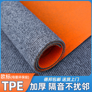 tpe隔音地垫防震减震家用吸音卧室鼓毯钢琴防噪音大面积静音地毯