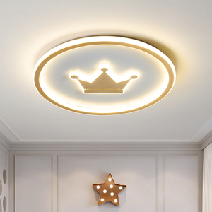 网红皇冠灯北欧ins主卧灯具现代简约女孩儿童房间吸顶灯卧室主灯