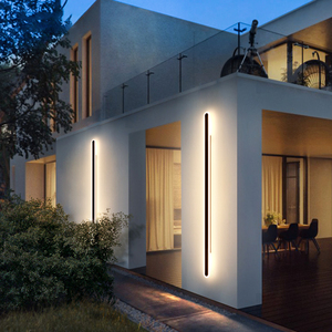 极简户外壁灯防水酒店室外围墙线条洗墙灯别墅大门景观装饰庭院灯