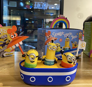 2021肯德基小黄人六一儿童节玩具八音盒狂野摩托大眼萌全套现货