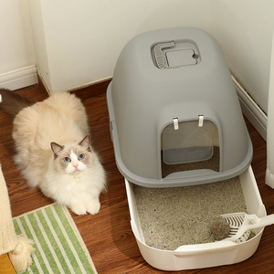 猫砂盆全封闭超大号抽屉式隔臭防带砂特大猫厕所猫沙屎盆猫咪用品
