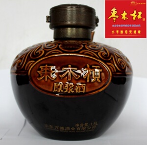 山东名酒67°枣木杠高度原浆酒1500ml陶坛装小枣酿造2014年产老酒