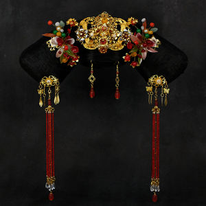 白梵笑眯眯淘宝清宫头饰旗头钿子甄嬛如懿传同款帽子定制4人付款