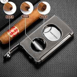 茄龙多功能雪茄剪刀专用三合一雪茄剪v型不锈钢雪茄钻便携雪茄刀