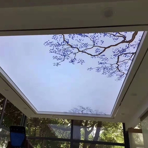 uv软膜天花吊顶透光高清白色灯膜星空膜led无边框卡布灯箱广告膜