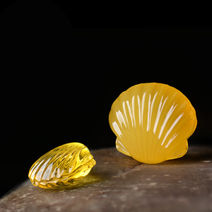 不鸣手作 蜜蜡琥珀贝壳辈辈福双面小雕件珠宝配件吊坠满99元包邮