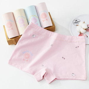 爱逗童儿童内裤女纯棉中大童8-12-15岁女学生全棉平角裤四角裤头
