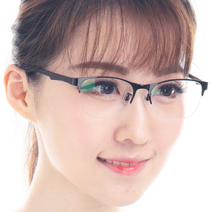 百微复古近视眼镜女半框架时尚可配防蓝光防辐射变色镜电脑护目镜