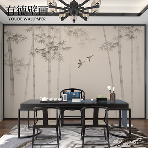 新中式竹子竹林影视墙壁布客厅电视背景墙壁纸墙纸壁画墙布壁布