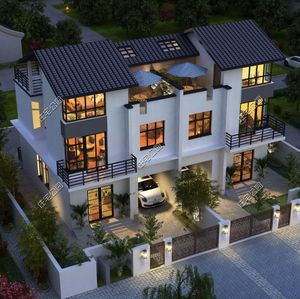 住宅公园农村自建房图纸设计 三层新中式农村别墅图纸 占地15×10